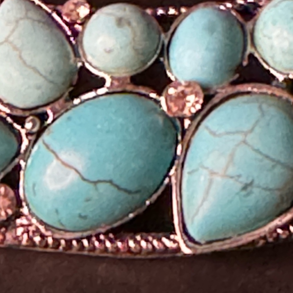 New Lab Created Turquoise Statement Necklace - image 3